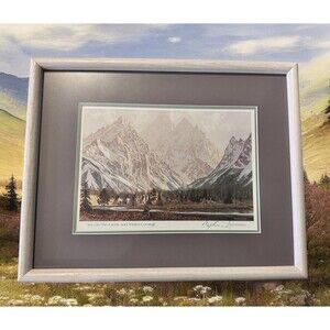 VTG Roy Kerswill Framed “Ice on the Creek - Winter Coming”Native American Art